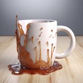 Super Realistic 3d Rendered Mug With Dripping Chocolate