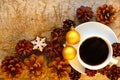 Winter Coffee Background Royalty Free Stock Photo