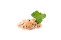 White currant berry isolated on white. A bunch of white currant Royalty Free Stock Photo
