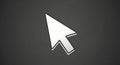 White Cursor Arrow on Dark Textured Background Royalty Free Stock Photo