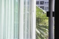 White curtain aluminium sliding window with mosquito wire screen