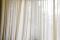 White curtain close-up, white cloth background Royalty Free Stock Photo