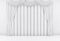 White curtain or drapes background. 3d render Royalty Free Stock Photo