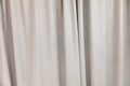 A white curtain with a pattern of zigzags Royalty Free Stock Photo