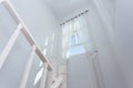 White curtain window in the house Royalty Free Stock Photo