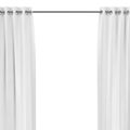 White Curtains with Eyelets on the Round Ledge. 3d Rendering Royalty Free Stock Photo