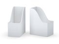 White curve blank file holder with clipping path