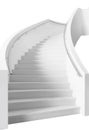 White curved elegant staircase Royalty Free Stock Photo