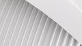 White curved lines, an animated abstract background with white curved waves, 3D rendering Royalty Free Stock Photo