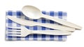 White cutlery for take away Royalty Free Stock Photo