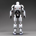 White cyborg robotic back standing Royalty Free Stock Photo