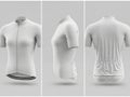 White cycling jersey isolated on white background Royalty Free Stock Photo