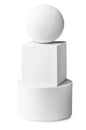 White cylinder, ball and square Royalty Free Stock Photo