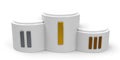 White cylinder podium roman Royalty Free Stock Photo