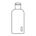 White cylindrical bottle vector for Cosmetic, medical, spa, or food product packaging, Bottle icon vector illustration