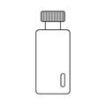 White cylindrical bottle vector for Cosmetic, medical, spa, or food product packaging, Buttle icon vector illustration, botlle