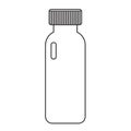 White cylindrical bottle vector for Cosmetic, medical, spa, or food product packaging, Bottle icon vector