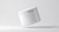 White Cylindrical Container Mockup: Clean, Minimalist Product Packaging Design Royalty Free Stock Photo