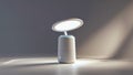 Photorealistic image of a smart motion-activated led lamp with schedule settings in a studio setting Royalty Free Stock Photo
