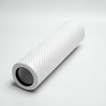 White cylindrical object with a perforated surface and a hollow core. Texture appears Royalty Free Stock Photo
