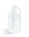 White cylindrical plastic gallon