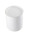 White cylindrical round tub Royalty Free Stock Photo