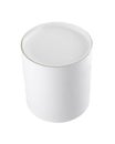 White cylindrical round tub