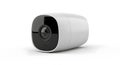 White Cylindrical Security Camera on White Background Royalty Free Stock Photo