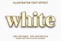 WHITE 3d -Editable text effect Royalty Free Stock Photo