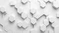 White 3D Hexagon Pattern with Geometric Shapes Royalty Free Stock Photo