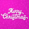 White 3d lettering on purple Christmas background. Royalty Free Stock Photo