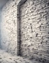 white 3d master wall brick drawn class expert training skill professional practice life events making Royalty Free Stock Photo