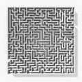 White 3d maze structure