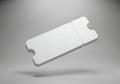 A white 3d model of a stylized abstract rectangular object with a grid pattern Royalty Free Stock Photo