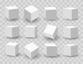 White 3d modeling cubes