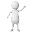 White 3d Person Pointing Finger