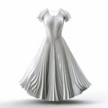 Contemporary Fairy Tale: 3d Printed Dress With White Pleating