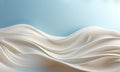 White 3d render waves.Background with flowing cloth. soft. Product presentation. luxury mockup 3d render advertisement