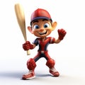 Detailed 3d Character Design: Hispanicore Boy With Baseball Bat