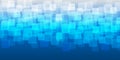 White 3D Translucent Square Layers Pattern on White and Blue Gradient Background - Wide Scale Vector Design