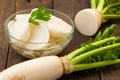 White daikon radish Royalty Free Stock Photo