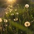 white dandelion on ground