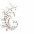 White Decorative Floral Clipart Ornamental On A White Background