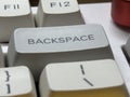 White delete button macro on mechanical keyboard for programmer