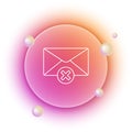 White Delete envelope icon isolated on white background. Delete or error letter. Cross on message. Rejected mail. Orange