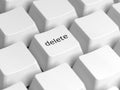 White delete key. Button. Royalty Free Stock Photo