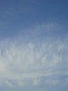 White delicate clouds in blue sky of autumn Royalty Free Stock Photo