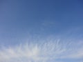 White delicate clouds in blue sky of autumn Royalty Free Stock Photo