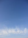 White delicate clouds in blue sky of autumn Royalty Free Stock Photo