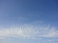White delicate clouds in blue sky of autumn Royalty Free Stock Photo